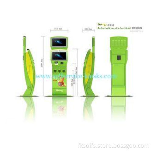 Waterproof Check Reader and Coin Hopper UPS Multimedia Kios